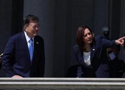واکنش ها به حرکت بی ادبانه کاملا هریس در ملاقات با رئیس جمهور کره جنوبی