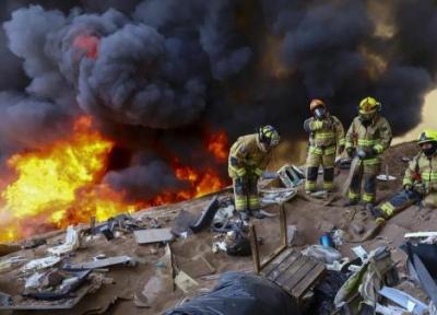 آتش نشانی نتوانست مداخله کند؛ 100 خانه در آتش سوخت